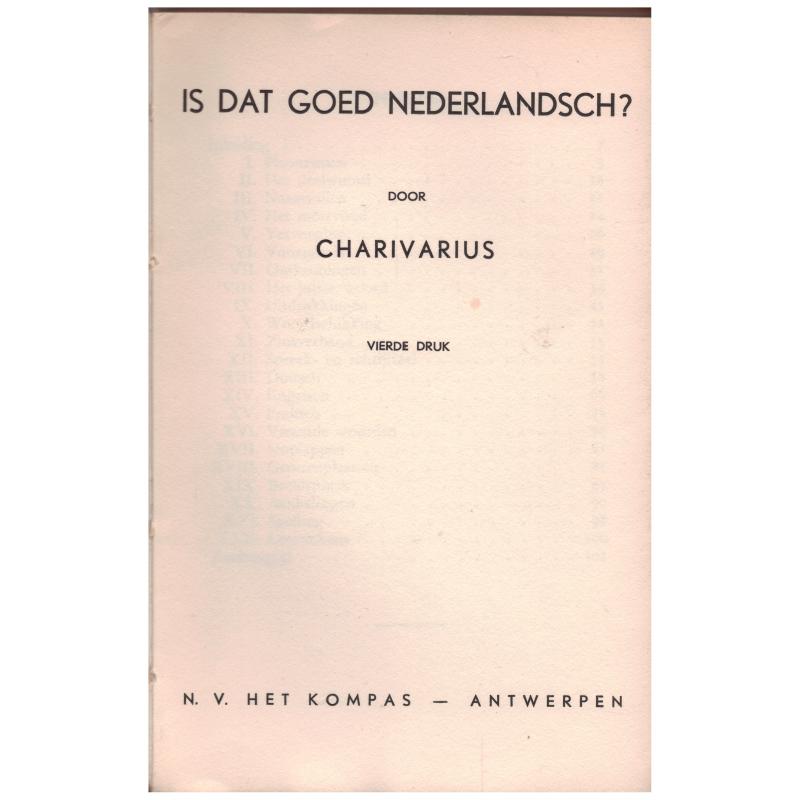 Charivarius - Is dat goed Nederlandsch?