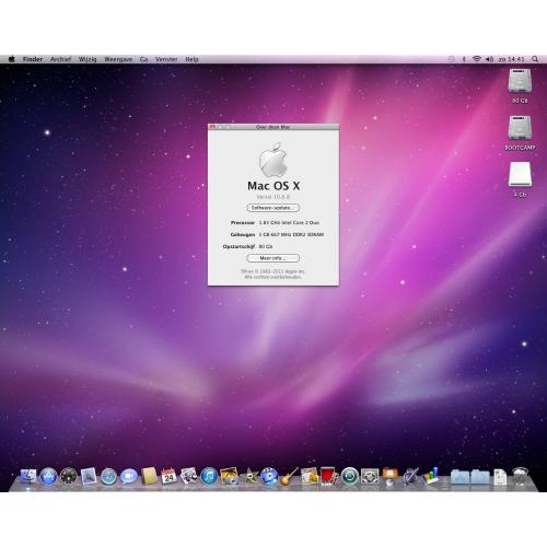 Te Koop Mac Mini 2.1 met 1,83 Ghz Intel Core Duo YM8432JDYL1 met draadloos internet en een Video Adapter Dvi naar Hnmi om deze Mac Mini op een Flatscreen Tv aan te sluiten.