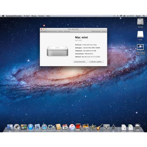 Te Koop Mac Mini YM8102JTYL2 en Lcd en Sp. en Isight Camera Enz.