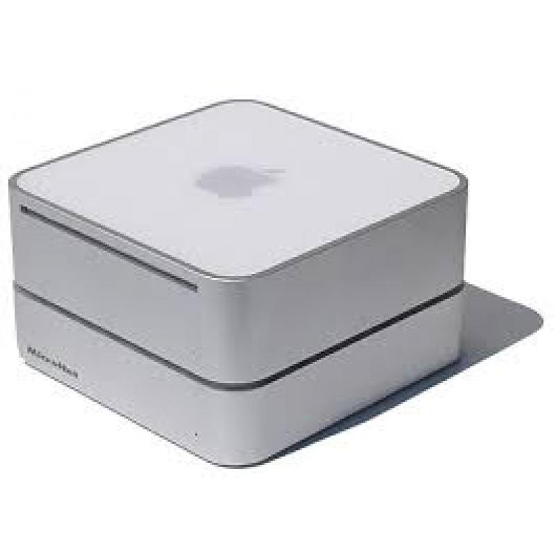 Te Koop Mac Mini G 4 Power Pc met 1,5 Ghz met Serienummer YM5377PSTAC en Draadloos Internet en een Video Adapter Dvi naar Vga voor een Vga Monitor en een Dvi Kabel en een iSight Camera.