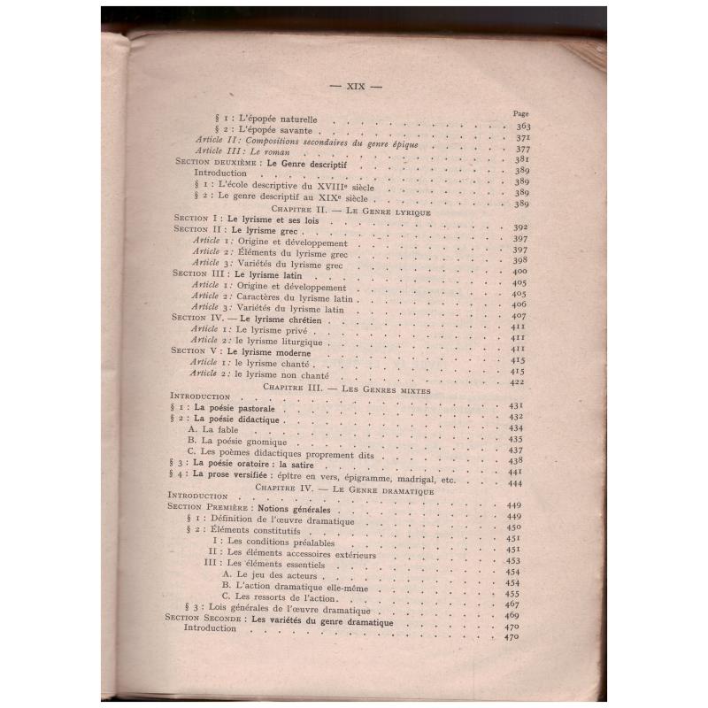 Jules Verest - Manuel de Littérature - Principes - Faits Géneraux - Lois