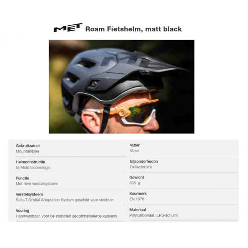 MET Roam MTB Fietshelm Mat Zwart Medium 56-58cm