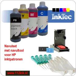 Inkt navulsets voor Brother, Canon, Epson of HP inktpatronen.