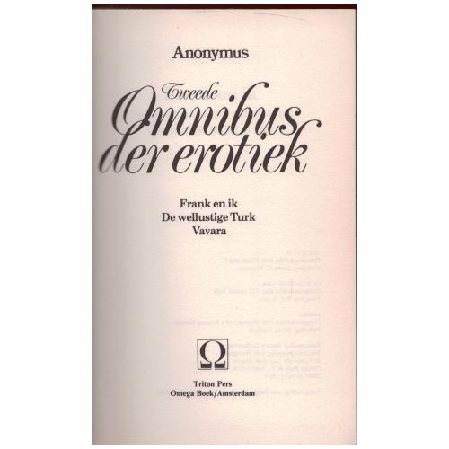Anonymus - Tweede omnibus der erotiek