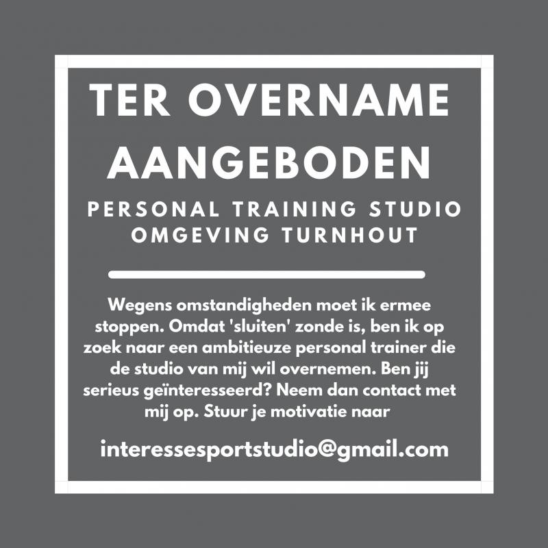 ter overname aangeboden: sportstudio