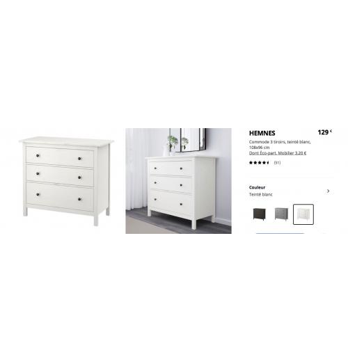 Ladenkast dressior (Hemnes Ikea) 108x96 cm