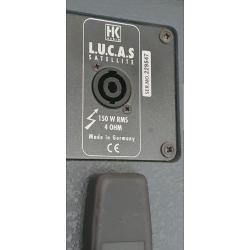 HK LUCAS SYSTEEM 2X150 WATT MET KABELS EN MENGPANEEL