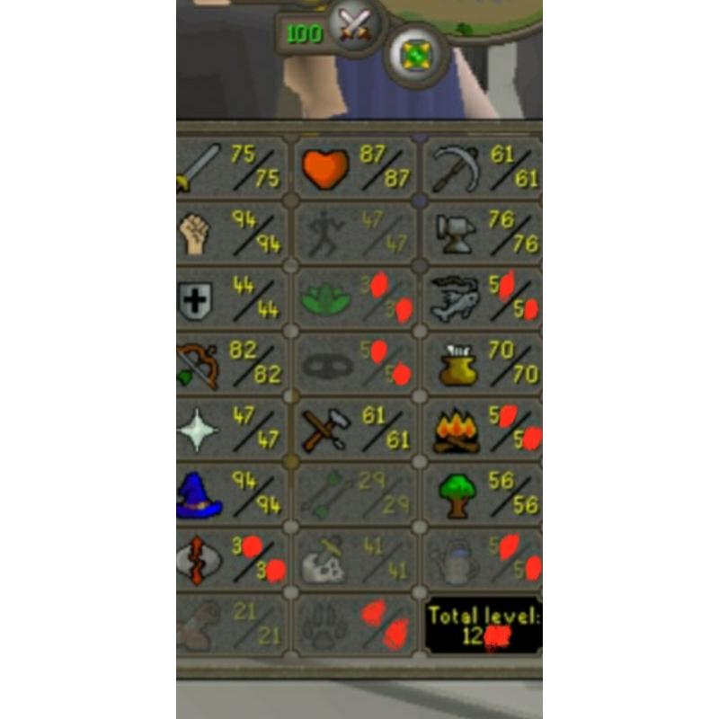 Verschillende osrs accounts te koop