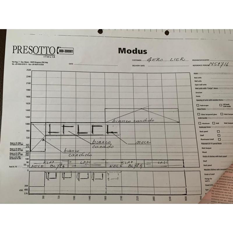 Op maat gemaakt Design Italiaans TV meubel