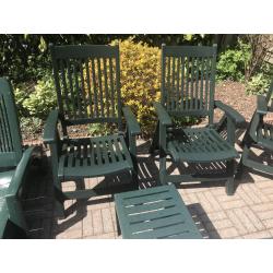 set tuinstoelen, tafel & longchair