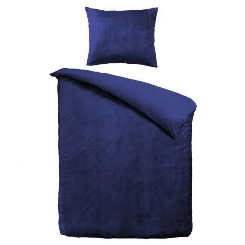 Velvet Couture dekbedovertrek blauw fluweel, eenpersoons