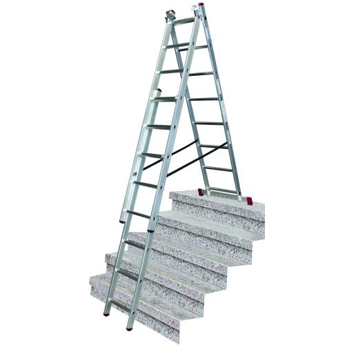 Vouwladder 3x8 treden MET trapfunctie 5,40m *NIEUW*