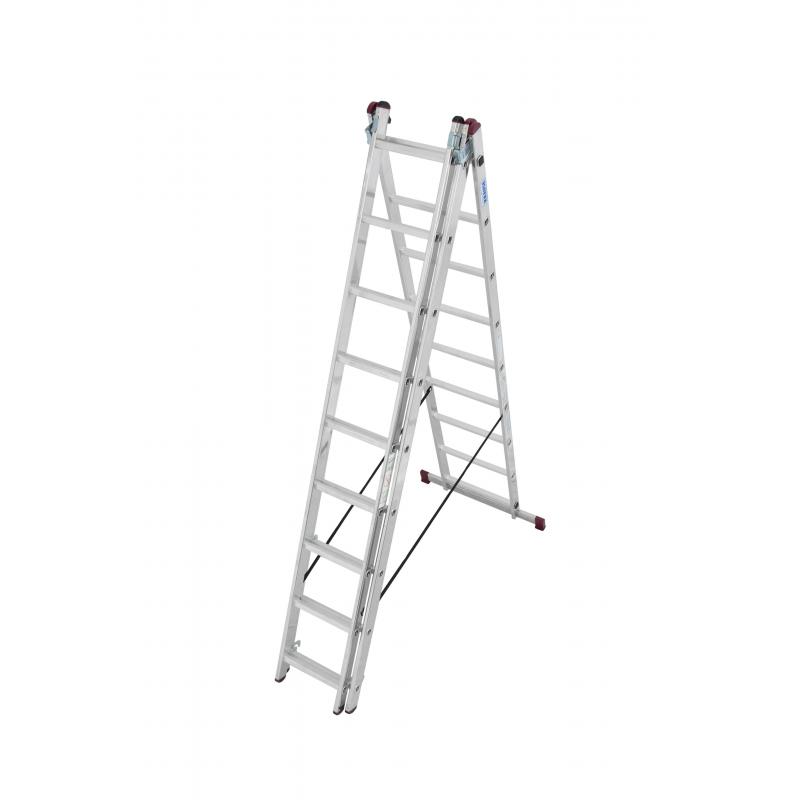 Vouwladder 3x9 treden MET trapfunctie 6,20m *NIEUW*