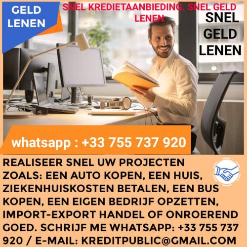 Snelle kredietaanbieding. Leningaanbod binnen 24 uur.