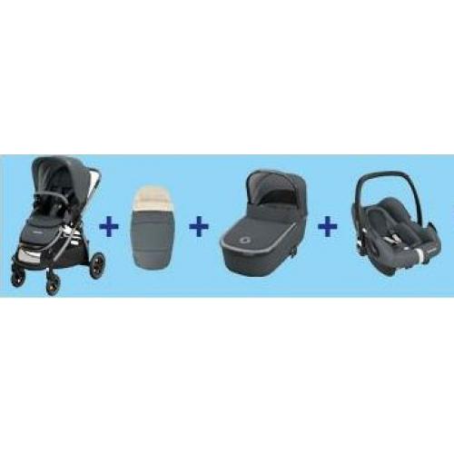 Maxi-Cosi Adorra wandelwagenset 3 in 1 Essential Graphite: NIEUW