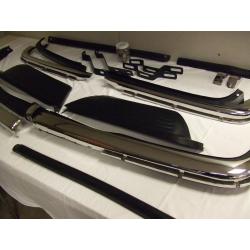 Chroom bumpers Mercedes W 107 SL SLC 1971-1989 compleet set voor- en achter