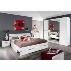 Complete slaapkamer 180 Blanche met bodem en comfort matras