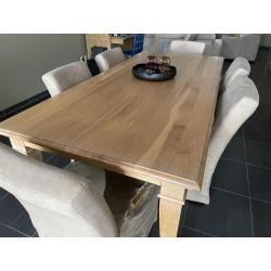 Eiken rechthoekige eettafel