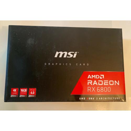 Ongeopende MSI Radeon 6800 16GB GDDR6 tegen goedkoop tarief