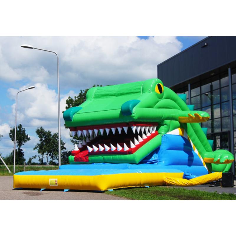 Te koop happende krokodil van jb inflatables Springkussen Glijbaan