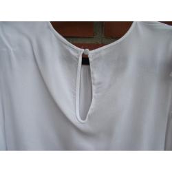 Zara blouse, ballonmouwen in geborduurde voile T 40
