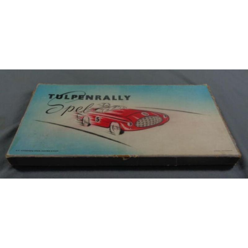 1953 vintage TULPENRALLY SPEL BORDSPEL zonder spelreglement