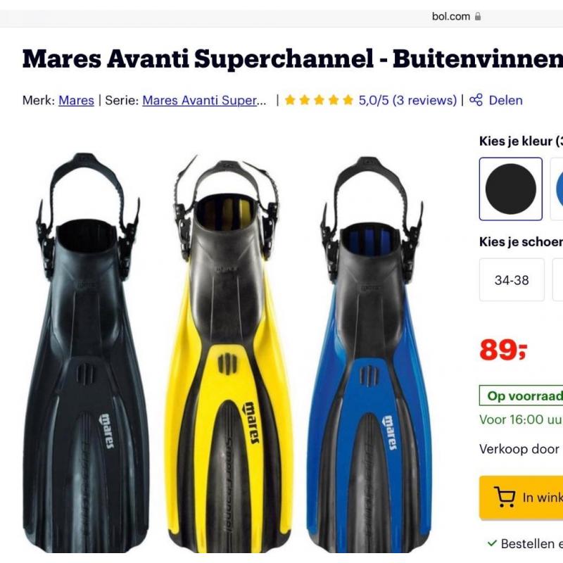 Mares Superchannel Size XL nieuw aan 49€ - Ecocheques