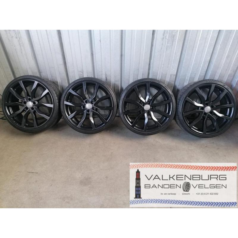 Audi 20 inch zwarte velgen 5x112 VAG VW Seat Skoda zomerband