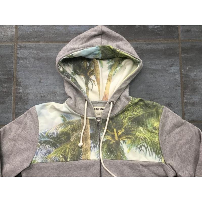 Jack & Jones hoodie / sweatvest met rits palmbomen maat M