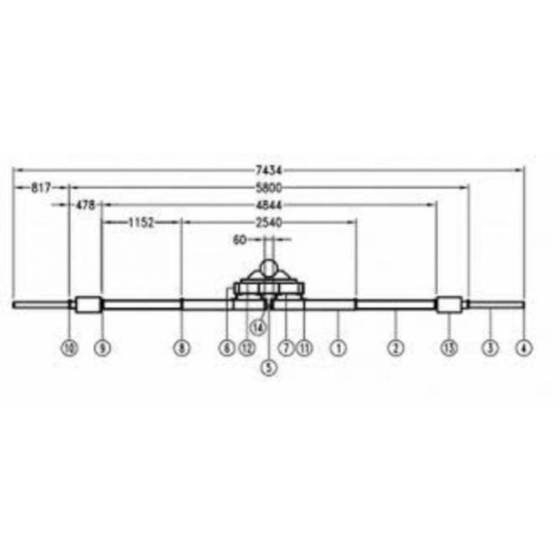 Fritzel FB-13 dipool voor 28 - 21 - 14 Mhz