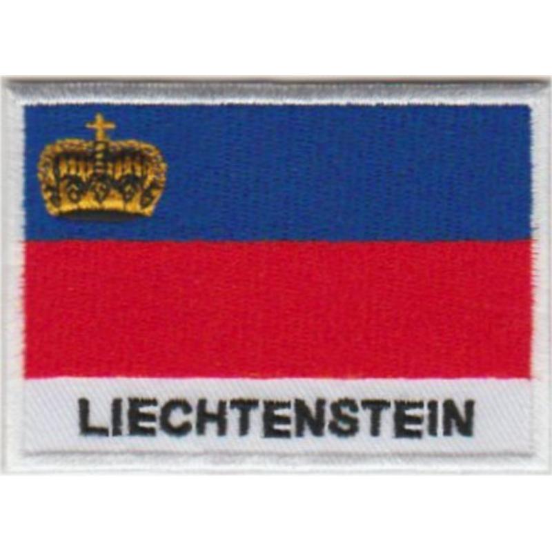 Liechtenstein vlag stoffen opstrijk patch embleem