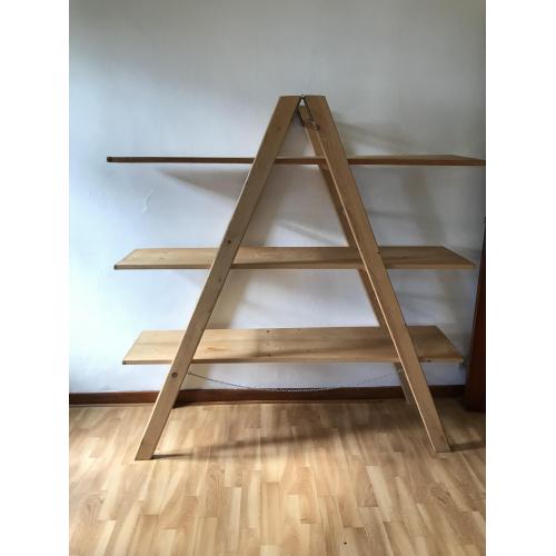 Houten ladder met rekfunctie