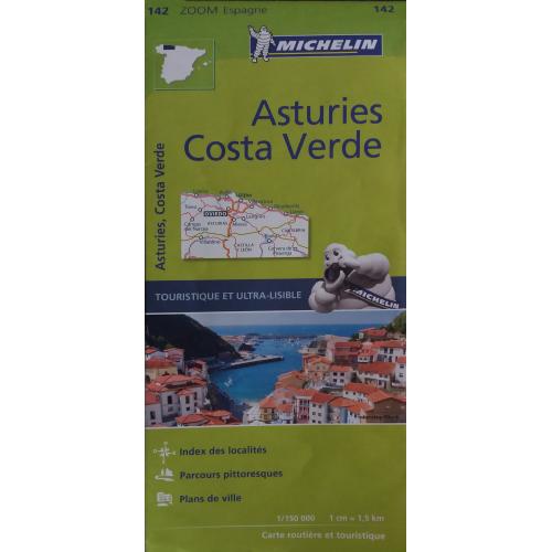 Michelinkaart Spanje Asturies Costa Verde nr 142