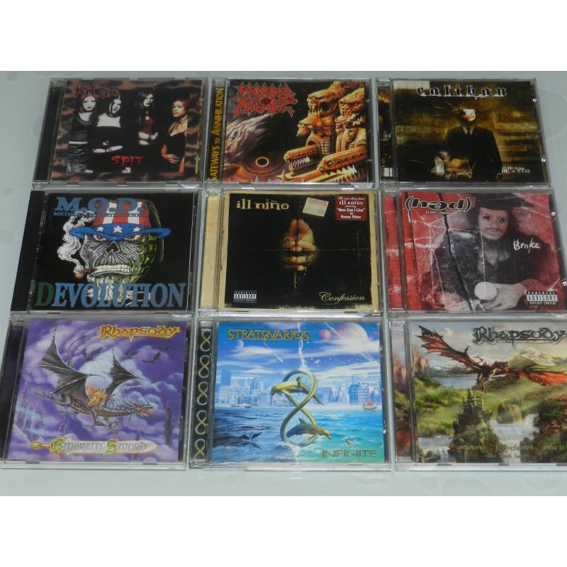 100-tal CD&#039;s pop, schlager, klassiek, wereld, metal, ...