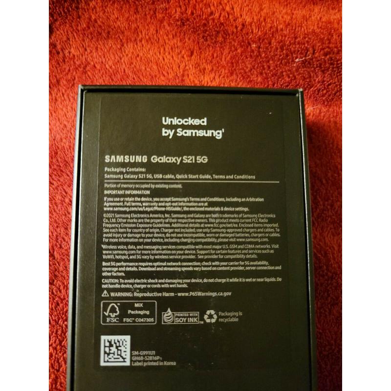 nieuwe Samsung Galaxy S21- S21 Ultra 5G -128GB ontgrendeld