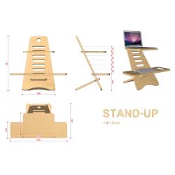 Sta Zit  werk Bureau z.g.n Standing Up voor uw laptop