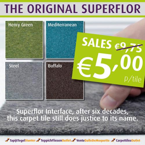 Superaanbieding! Superflor Tapijttegels nu voor * €5,-!