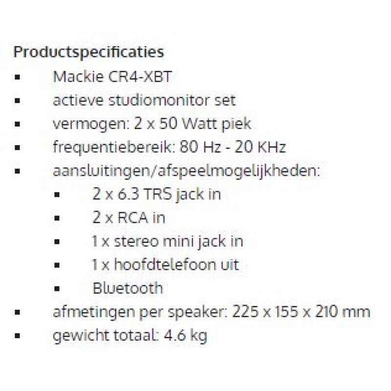 Studiomonitors Mackie CR4